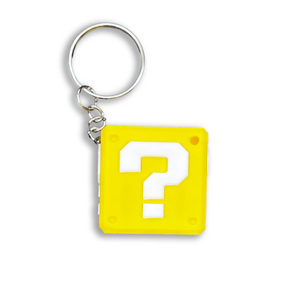 Question Block  - 3D Printed - 3D Printed Mario Style Question Block Keychain