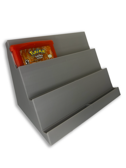 10 Game GBA Stand - Gray - 3D Printed for Gameboy Advance