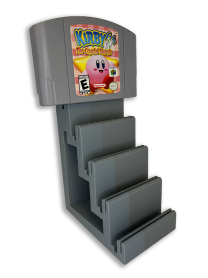 6 Game Stand - Gray - 3D Printed for NES/SNES/N64/Genesis