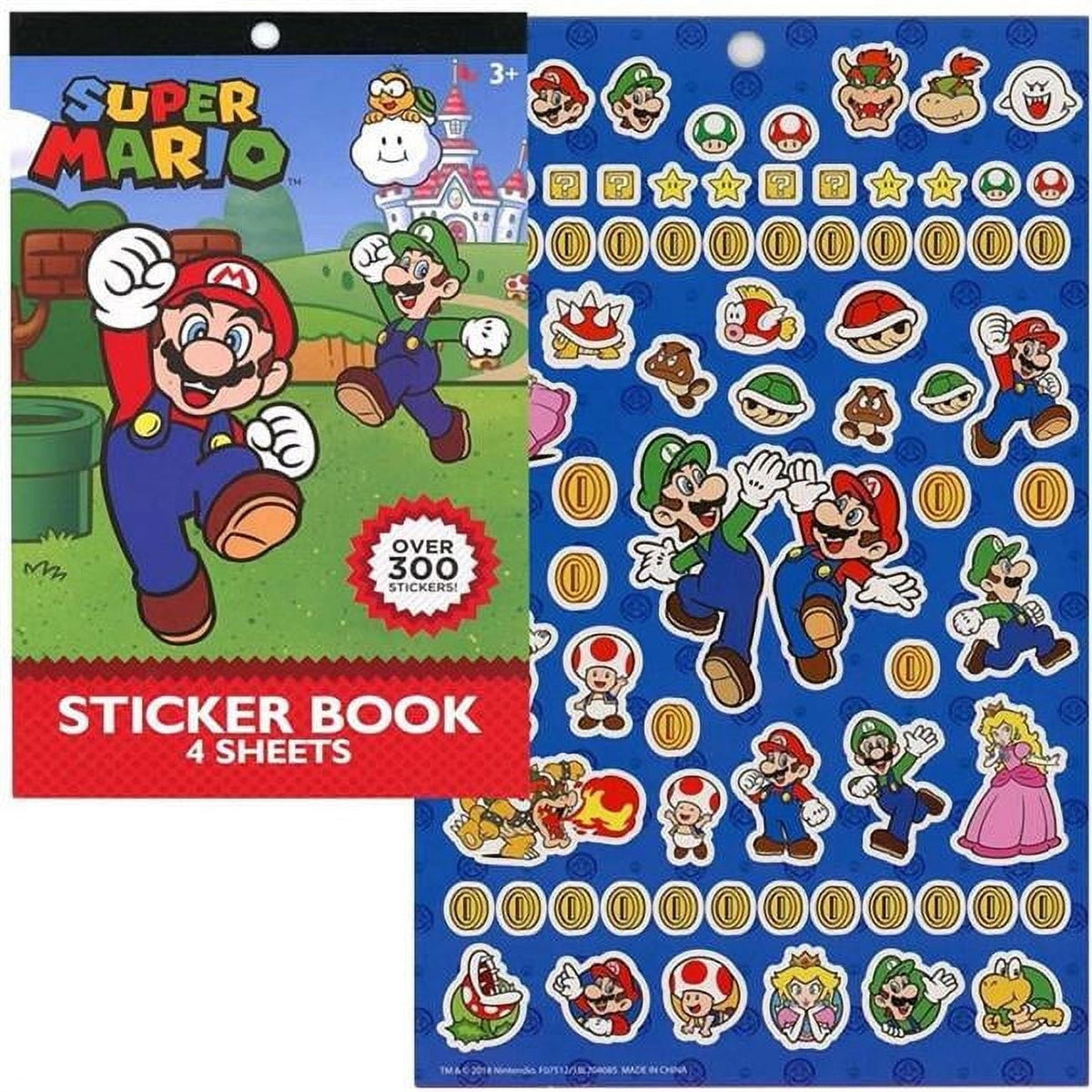 Beos Sticker Super Mario Bros Sticker Book - Foil Sticker Pad – Rock 30 Games