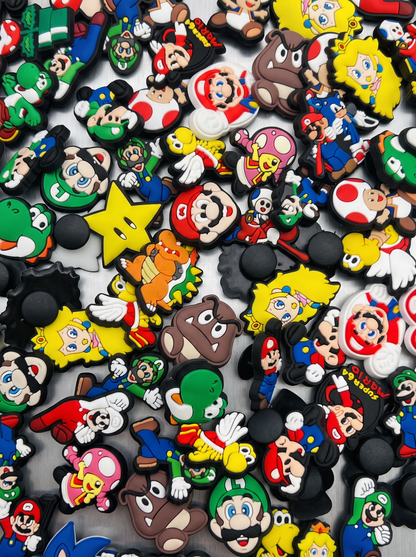 Super Mario Themed Shoe Charms (10-Pack)