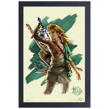 Legend of Zelda Framed Art - Tears of the Kingdom - Link w/ Sword - Gel Coated