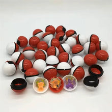 Pokeball Mystery Figure 10 Pack Lot - w/ Pokemon Character Stickers